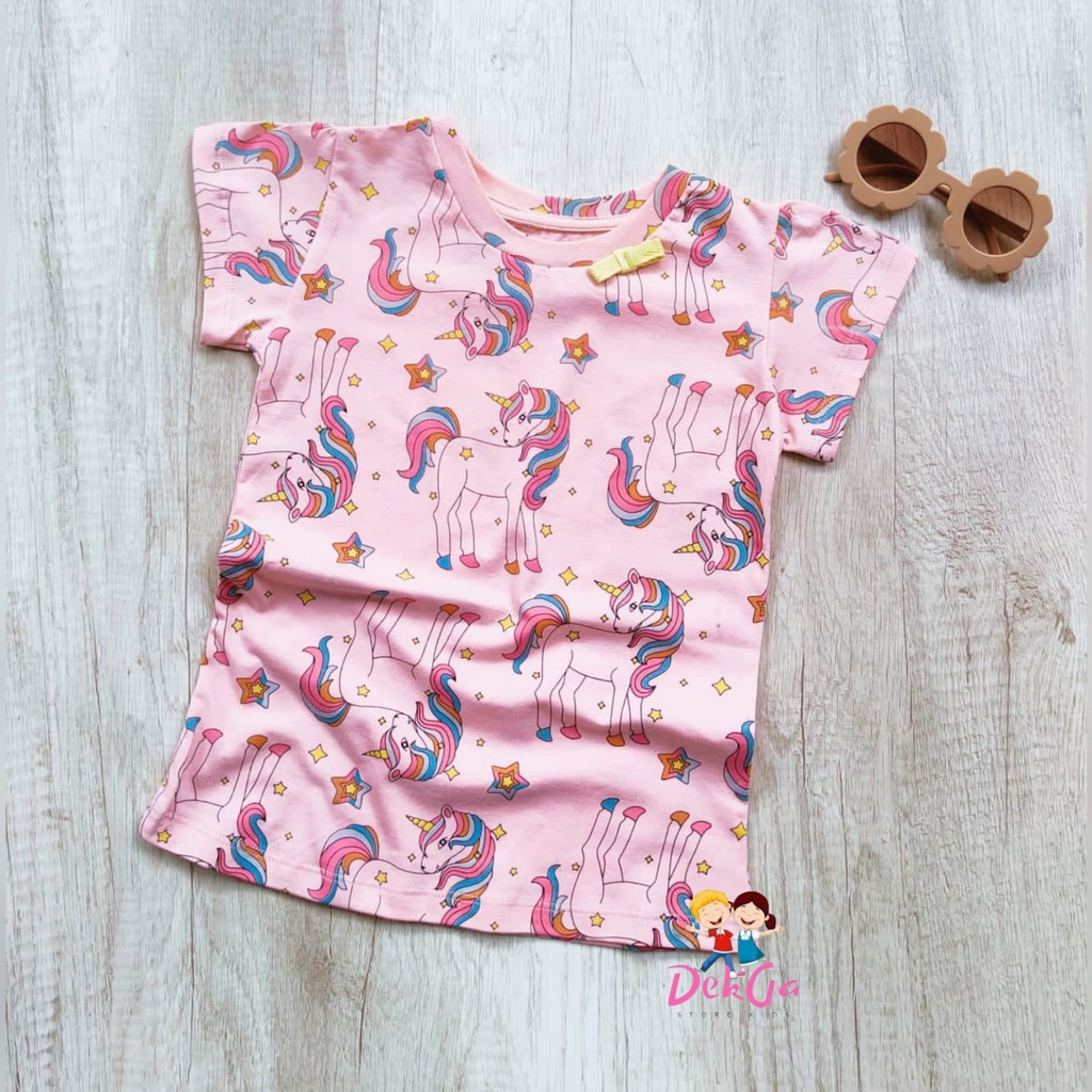 kaos anak cewek printed tee 6bln-7th