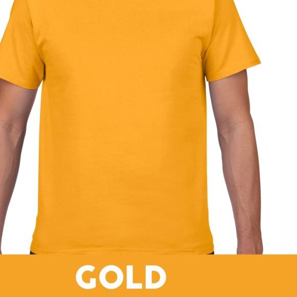 ➴ Kaos Polos GILDAN Premium Cotton JUMBO Size 2XL/ 3XL Original 76000 - Gold, XXXL ۩