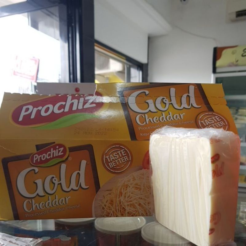 

prochiz gold potongan (-+250gr)/keju cheddar prochis