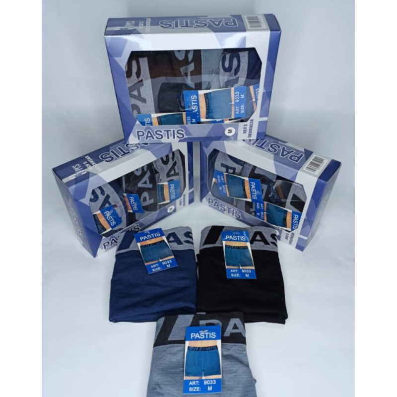 3pcs celana boxer pria PASTIS