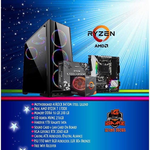 MANTAF BETUL  PC Gaming/ Rendering Ryzen 7 3700X | 16GB | RTX 2060 6GB