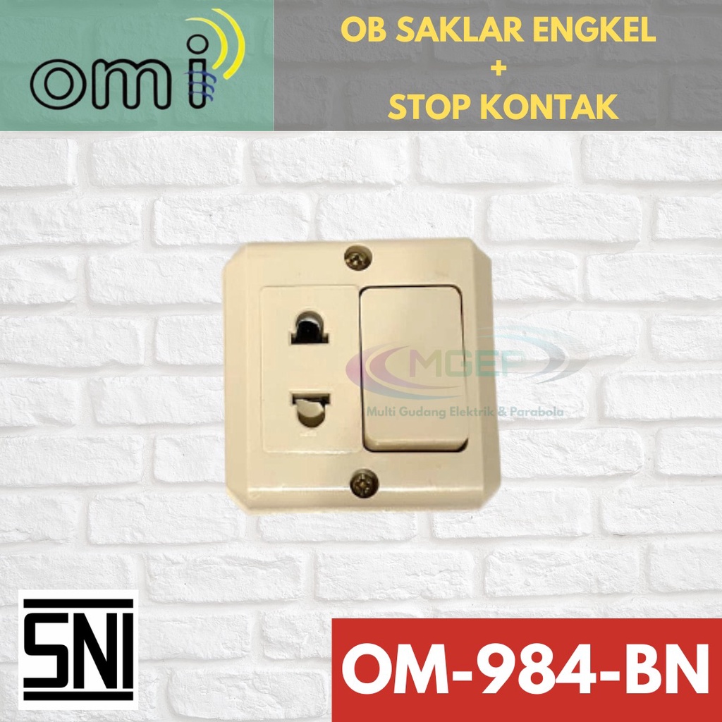 OMI Saklar Stop Kontak Outbow OB SNI Original Super Murah OM 984BN