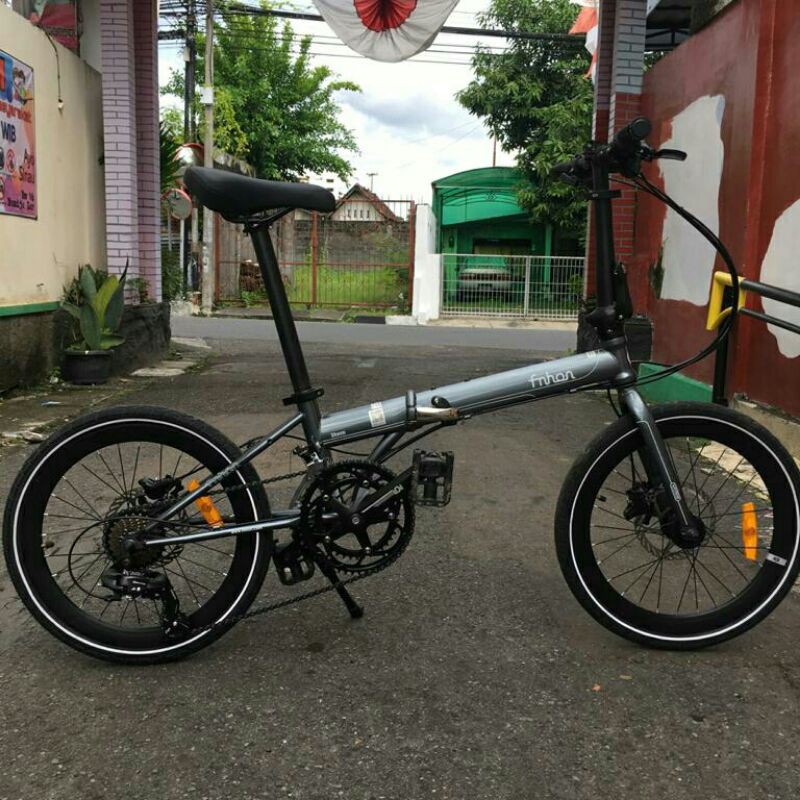 sepeda lipat seli FNHON STORM NEW abu abu chromoly grupset rd sensah mx 8speed