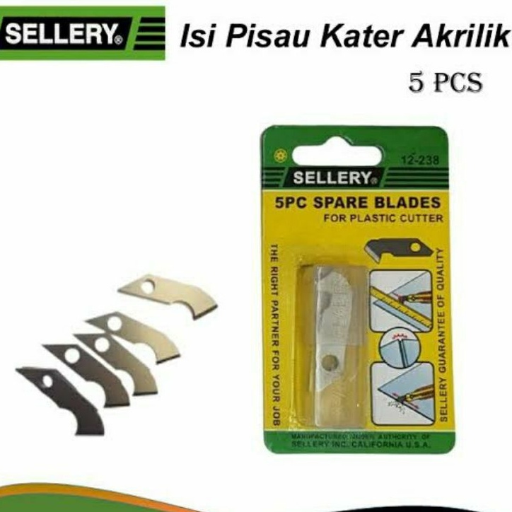 

Sellery 5Pcs Spare Blades Plastic Cutter Isi Cutter
