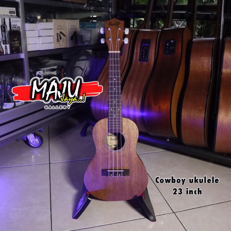 gitar akustik ukulele 4 senar cowboy 23 inch original