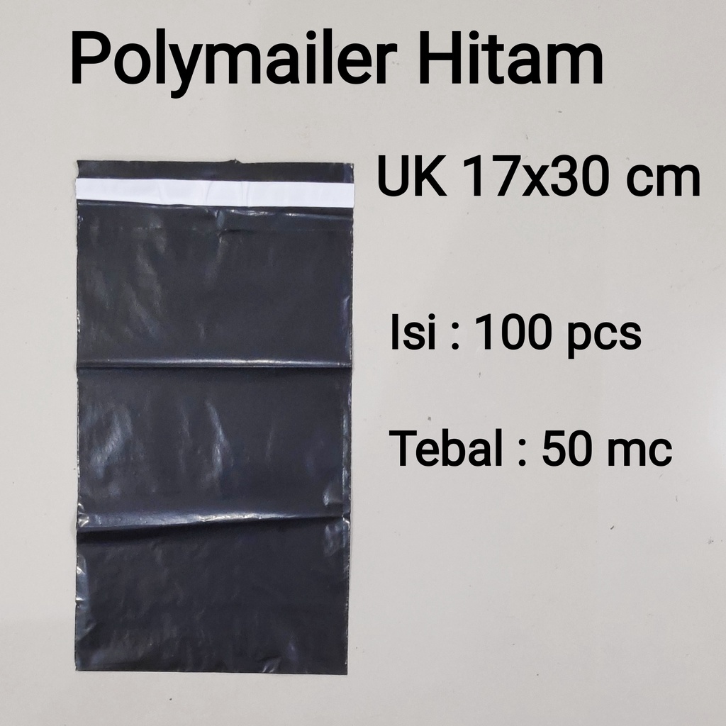 Polymailer uk 17x30 (100pcs) Plastik Packing Lem Silver, Plastik Lem