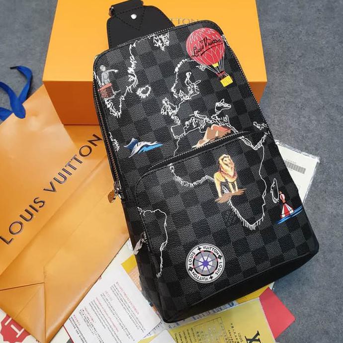 ✅ PENGIRIMAN CEPAT TAS SELEMPANG MURAH PRIA✅ WAIST BAG PRIA LV MIRROR QUALITY/LV0666 ON SALE