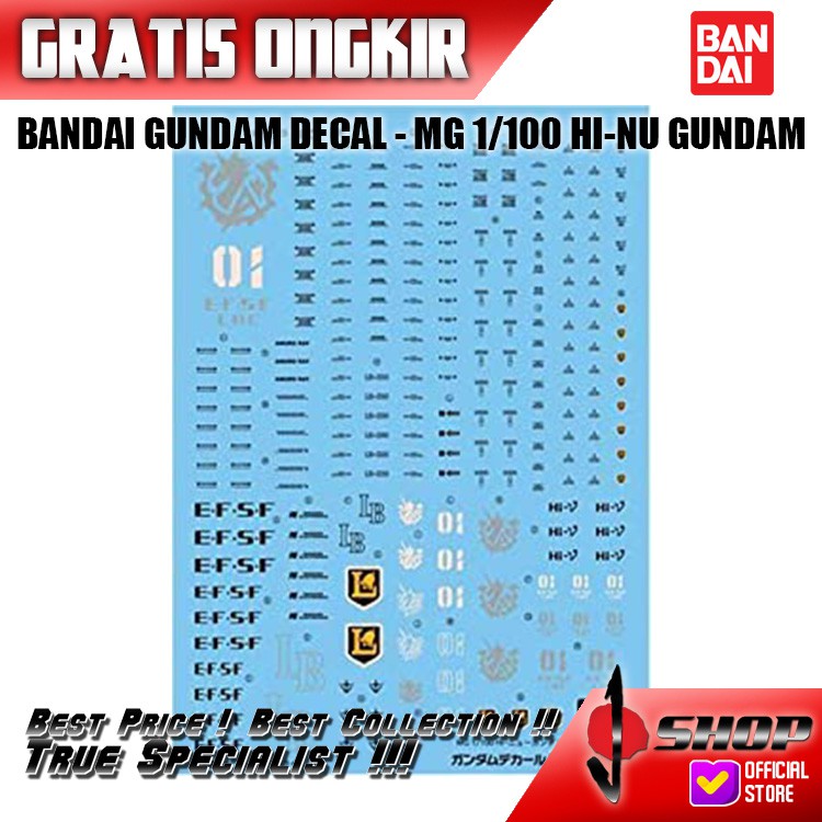 GUNDAM DECAL - 1/100 MG HI-NU GUNDAM