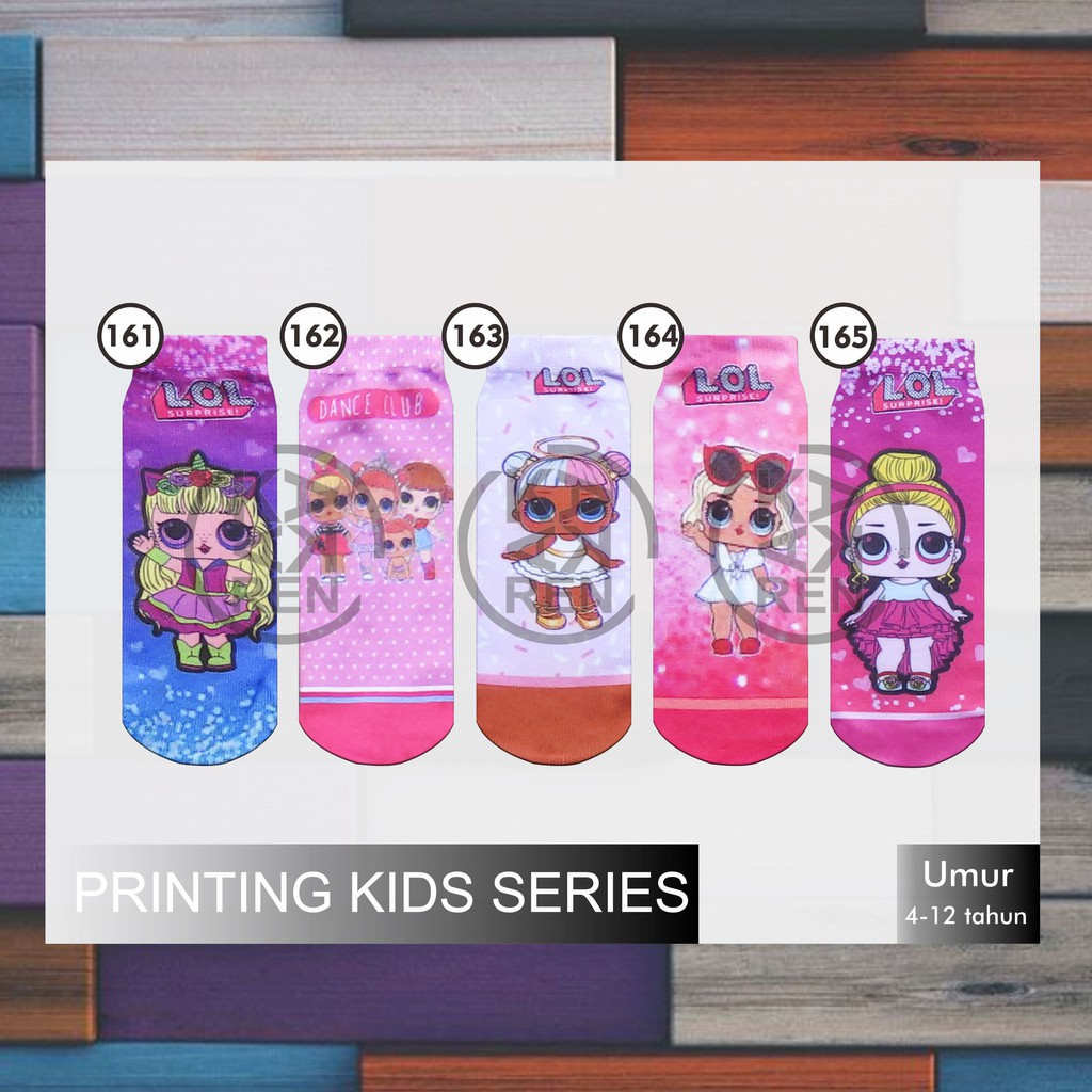 Kakaren Kaos Kaki Printing Anak Karakter LOL I