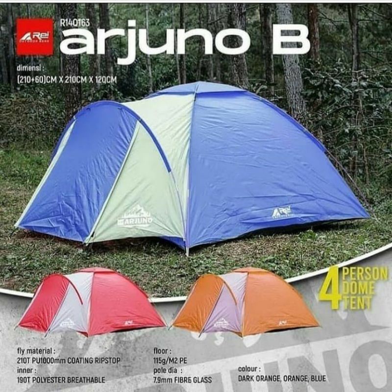 Tenda kapasitas 4 orang Arei Arjuno B