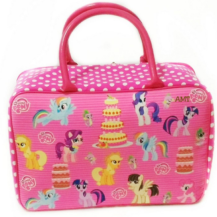 Tas Troli Anak Perempuan Frozen Pink 4In1 2 Roda Lampu/ Tas Doron PG813  Koper Little Pony/ Travel B