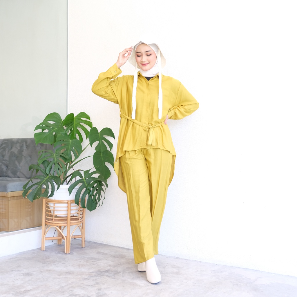 (RPA) ONE SET NEVA TUNIK ATASAN KEMEJA OVERSIZE BLOUSE WANITA RAYON