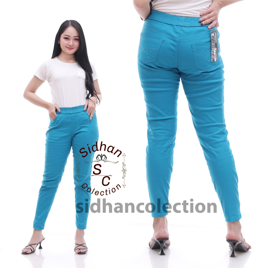 CELANA JEANS PINGGANG KARET LEGING CELANA SOFT JEANS  JEANS WANITA CELANA PANJANG WANITA KEKINIAN TERMURAH