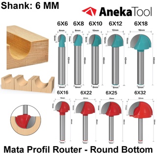 Mata Profil Router Round Bottom 6 mm Nose Cove Bits