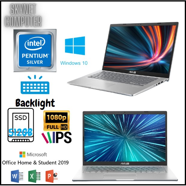 ASUS VIVOBOOK A416MA INTEL PENTIUM N5030 RAM4GB SSD256GB 14 FHD IPS WINDOWS &amp; OHS 2019 ORIGINAL