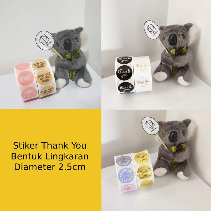 

(10pcs) Sticker Label Thank You Lingkaran 2.5 cm - Hampers Souvenir Terima Kasih Stiker Bulat
