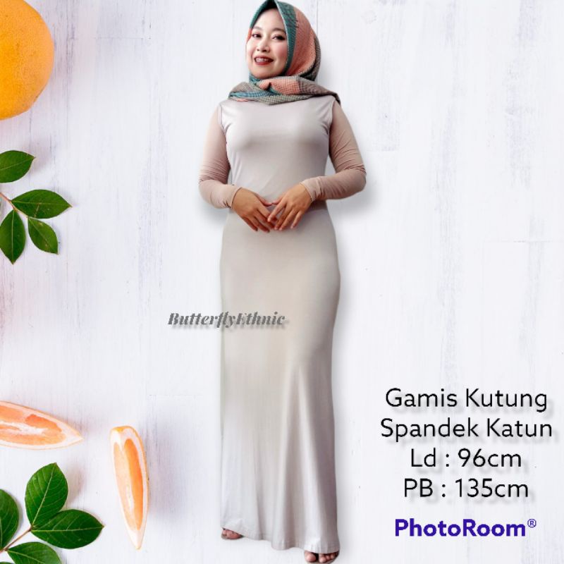Gamis Polos Kutung / Buntung / Tanpa Lengan / Inner Daleman / Manset Gamis Kaos / Model A Line / Bah