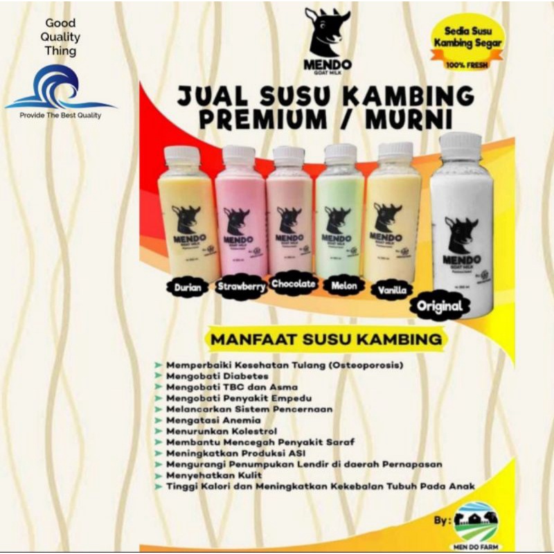 

Susu Kambing segar Premium by Mendo Farm