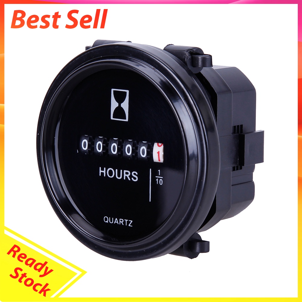 12v 24v 36v Hour Meter for Marine Boat Engine  2&quot; Round Waterproof Gauge