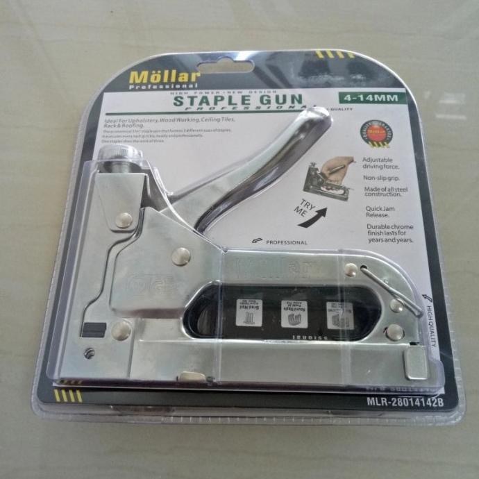 

Sale..!! Stapler Tembak Staples Steples Hekter Gun Tacker Jok 3 In 1 Mollar - Dam