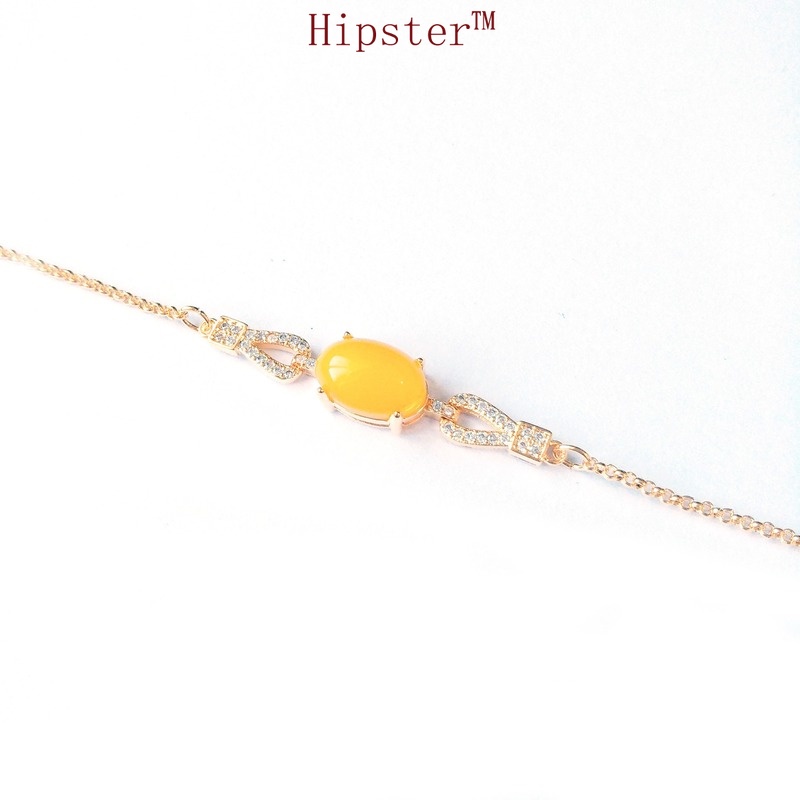 INS Personalized, Stylish and Simple Natural Citrine Temperamental Bracelet