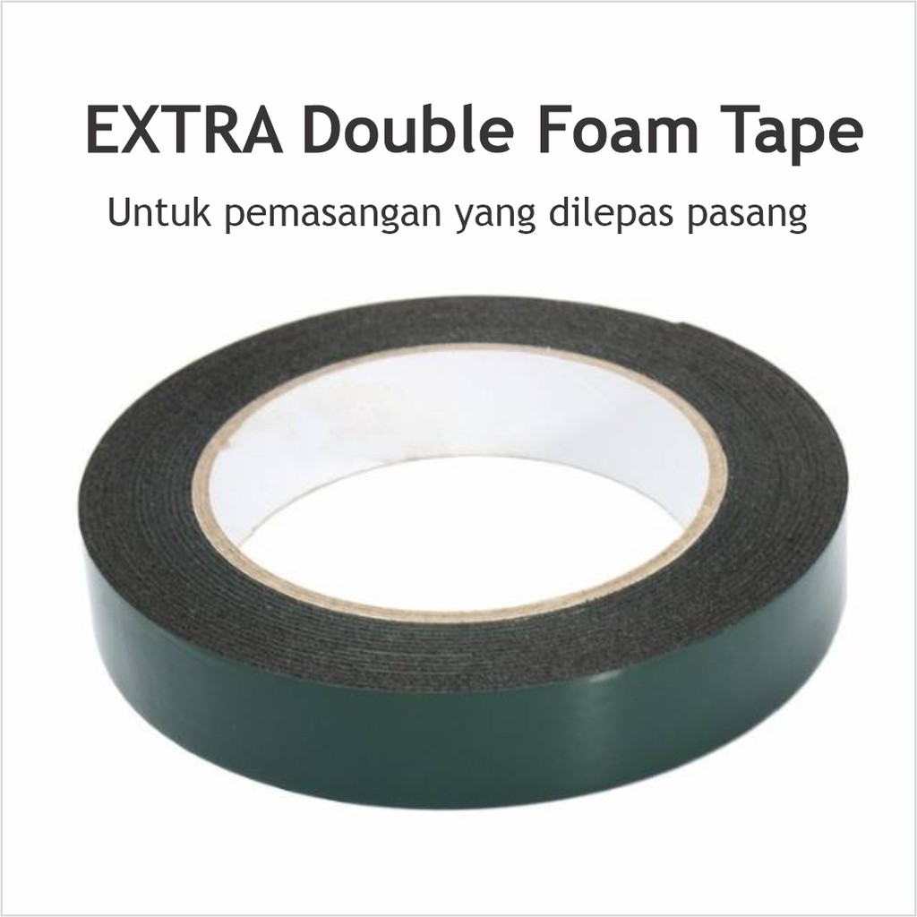 

Tambahan 1 Roll Extra Double Foam Tape Untuk Perekat Kaca