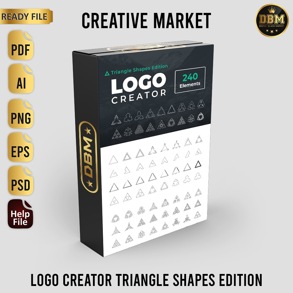 Logo Creator Triangle Shapes Edition - Photoshop &amp; Illustrator