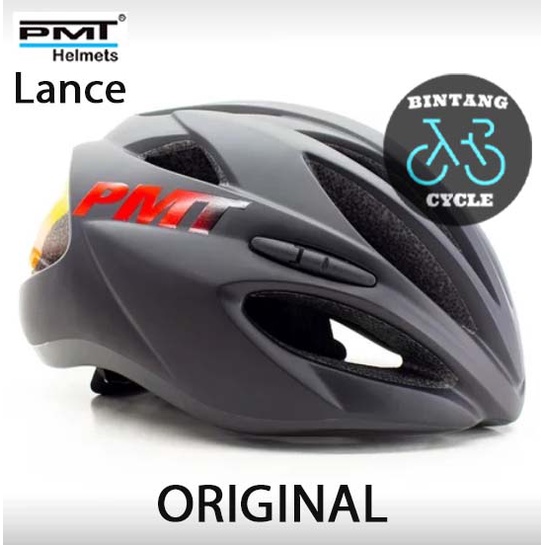 PMT Helmet Lance Black Orange - Helm Sepeda PMT