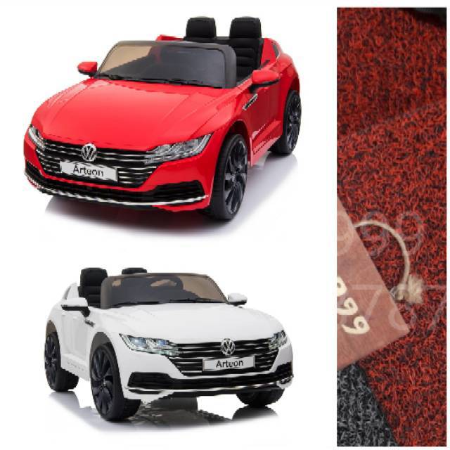 Mainan anak mobil aki VW ARTEON JOK KULIT DAN BAN KARET