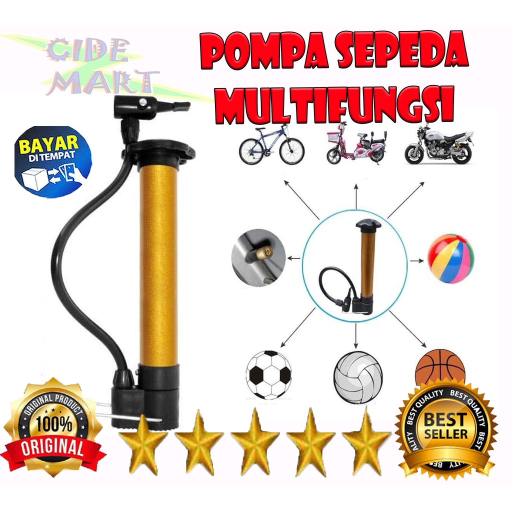 POMPA BAN SEPEDA Mini Portable / Pompa Sepeda Portable Multifungsi / Pompa Angin Ban Sepeda Portable