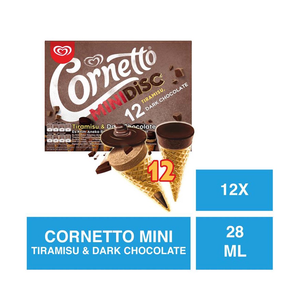 Cornetto mini disc Coklat Tiramisu