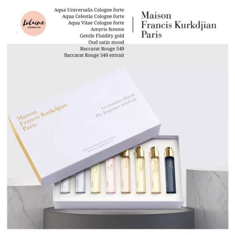 MFK MAISON FRANCIS KURKDJIAN For Her Discovery Set: Baccarat, Aqua universalis, oud, gentle fluidity