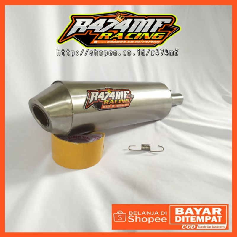 Silincer Knalpot Udang Trail Ninja Ts RX king Satria 2tak Fizr Model Oval