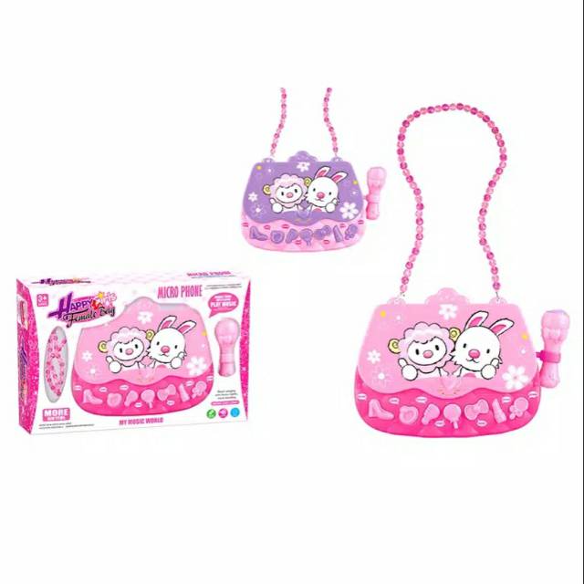 Kiddy star microphone happy girls female bag music