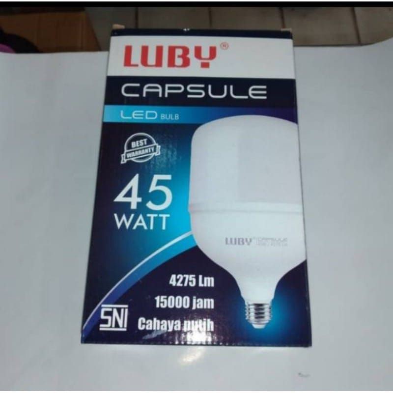 Bohlam Capsule Luby 45 Wat LED Lampu Cahaya Putih