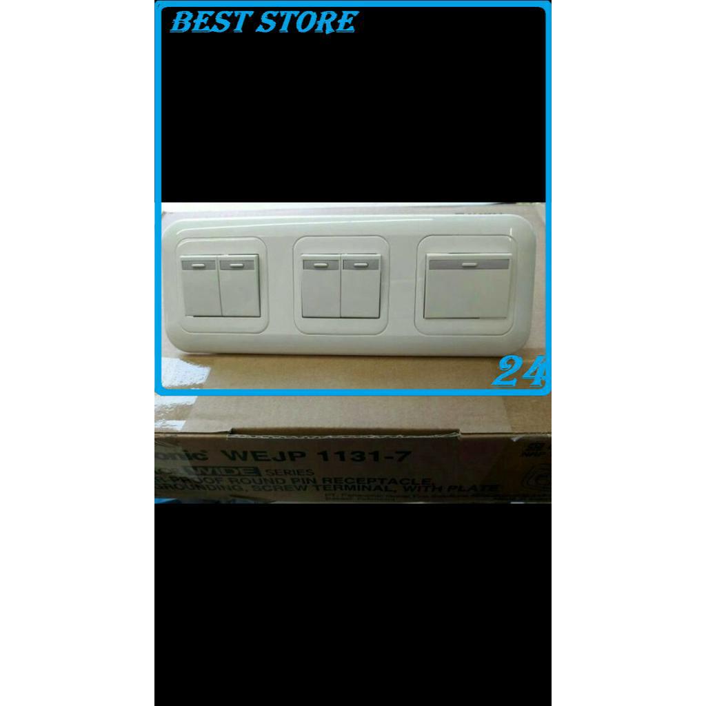 Saklar panasonic 5 gang 5gang sakelar switch lampu panasonic 5 gang