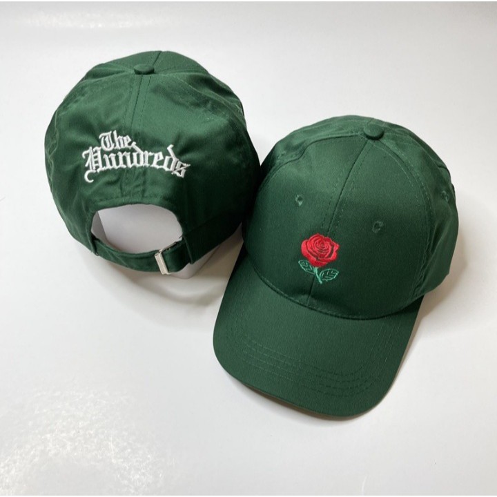 Topi Karakter Logo Bunga Mawar Pria dan Wanita / Topi Baseball Unisex Hat Bunga Mawar Merah Bordir