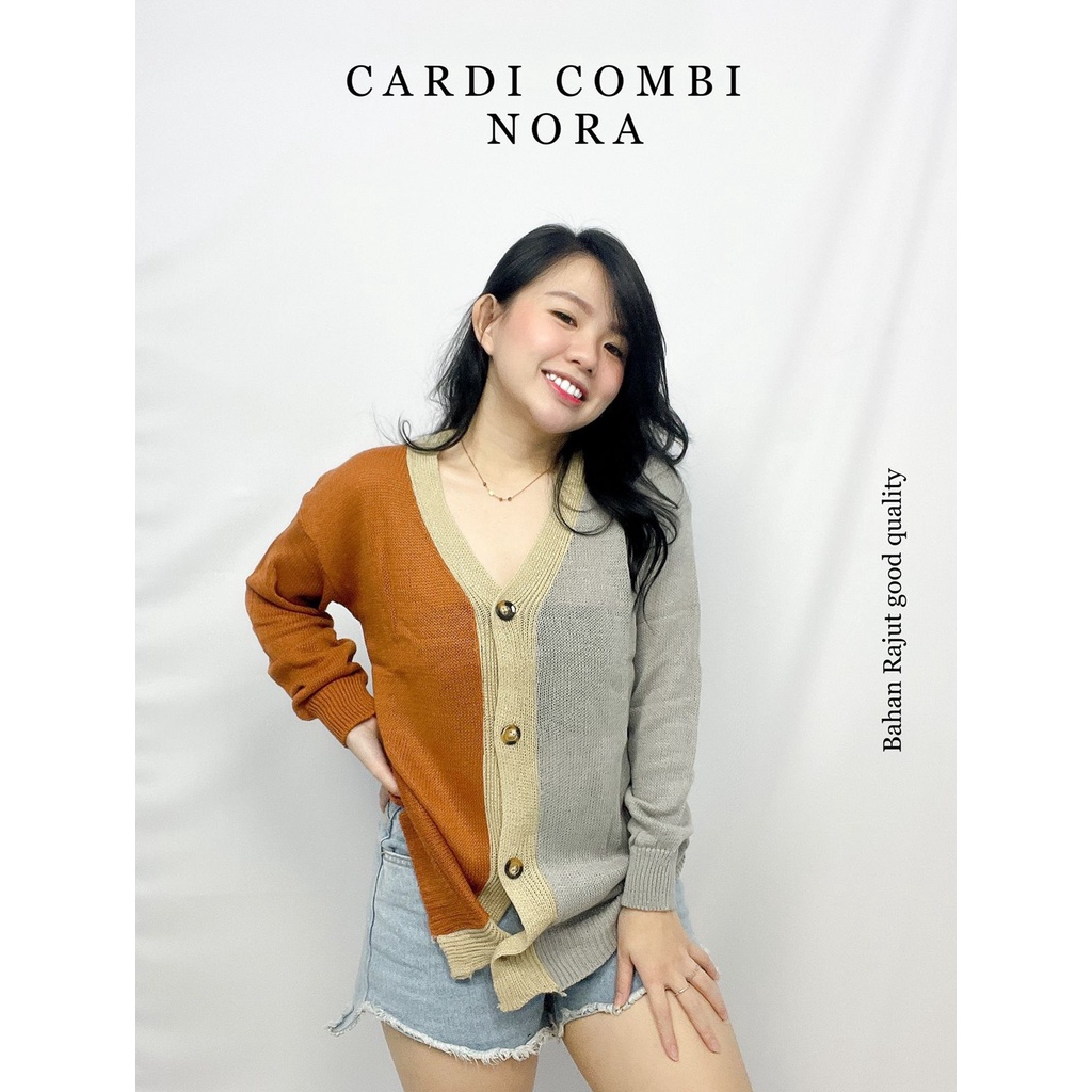 HOPYLOVY -  Cardigan Rajut Wanita Combi Nurfida