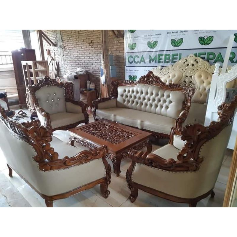 CKTM 003 - Barcelona Set/ CCA Mebel Jepara/ Kursi Tamu/ Kursi Sofa/ Kursi Bagus/ Kursi Awet/ Kursi M
