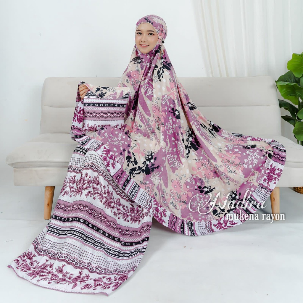 MUKENA RAYON JUMBO DEWASA BALI MOTIF SABILA / MUKENA DEWASA KATUN RAYON JUMBO TRAVELING
