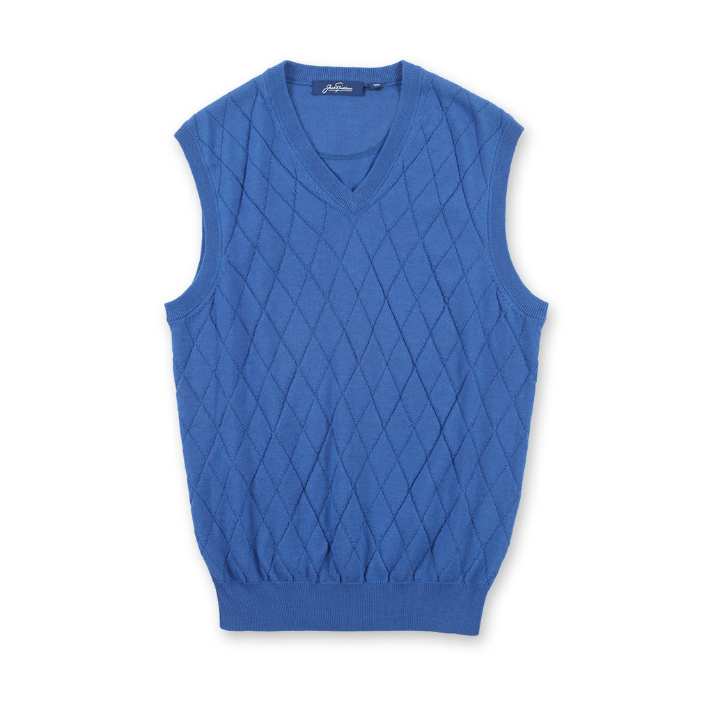 Jack Nicklaus Bamako-1 Premium Vest Pria Regular Fit Cobalt Blue