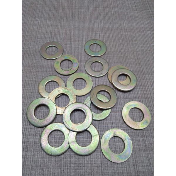 Harga per 10pc - Ring Plat Washer Kuning M16 16x32mm Baut Kunci 24