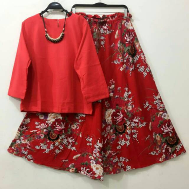 

LINEN SAKURA RED SET