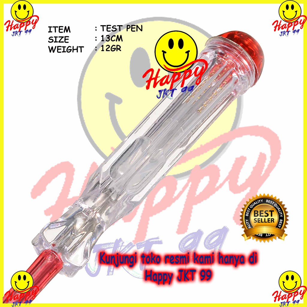 [ HAPPY JKT 99 ] TEST PEN TESPEN PES PEN LISTRIK OBENG 2 IN 1 2IN1