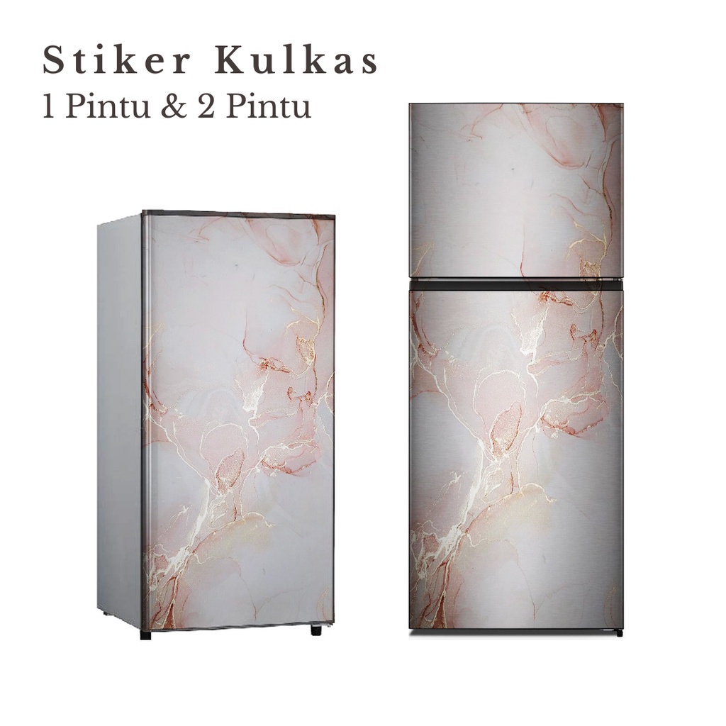 Stiker Kulkas 1 Pintu dan 2 Pintu Motif Marmer Kode MR-12 - FX