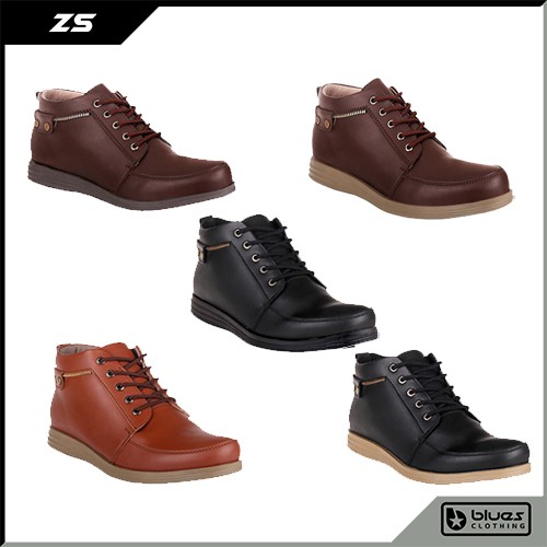 Blues Footwear Sepatu Pria Ankle Boots Zipper Star