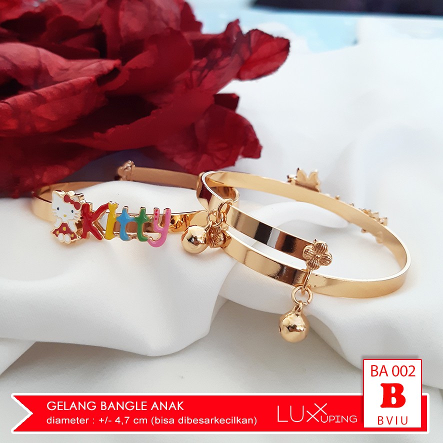 BA 002 Gelang Bangle Anak Cat Lucu Perhiasan Set Anak Lapis Emas Imitasi Gelang Xuping Anak Murah Gelang Karo  Miki Tikus Hello Kitty Luxx Xuping