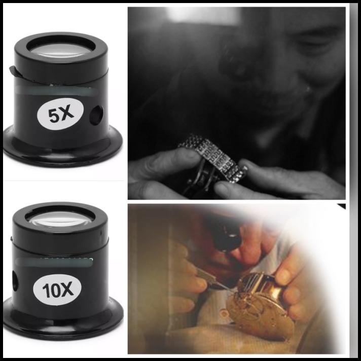 

Kaca Pembesar 5X Loop Microscop Mikroskop Jam Tangan Bahan Craft Minia