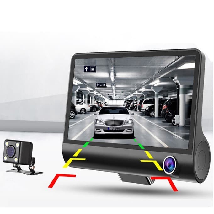 Baco Car DVR Kamera Mobil 1080P 4 Inch Screen Parkir Rear View Camera