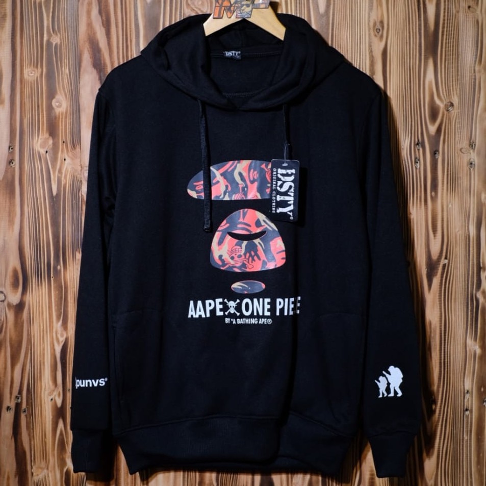 Jaket One Piece X AAPE Hoodie Jaket Anime Onepiece Terbaru Terlaris